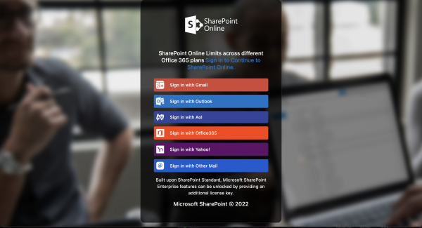 New Sharepoint Scam Page