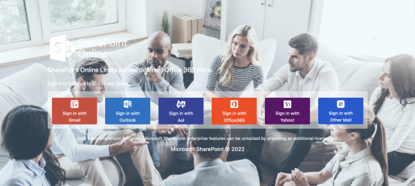 Latest Sharepoint Scam Page